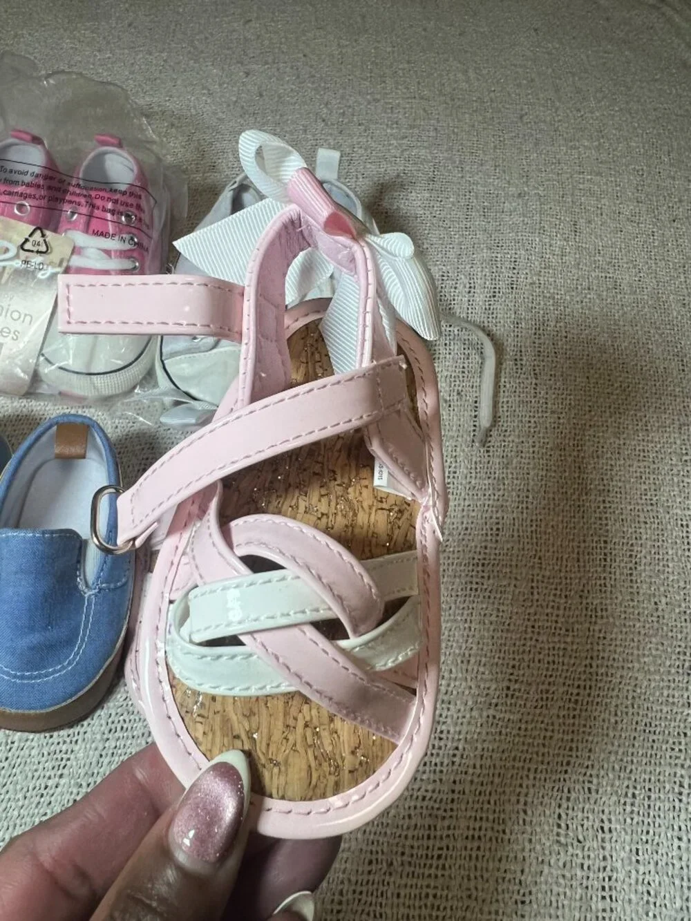 4 Pairs Baby Shoes Bundle, New & Like New, Sizes 3-18 Mo, Sandals